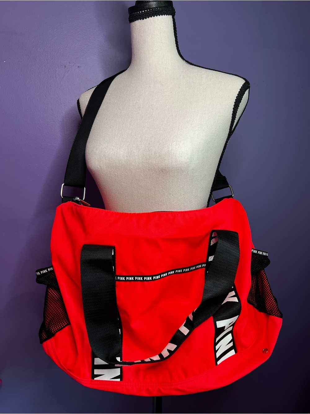 Victoria’s Secret PINK Neon Coral Gym Bag 2010’s
